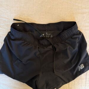 New Balance Black Athletic Running Shorts with Logo